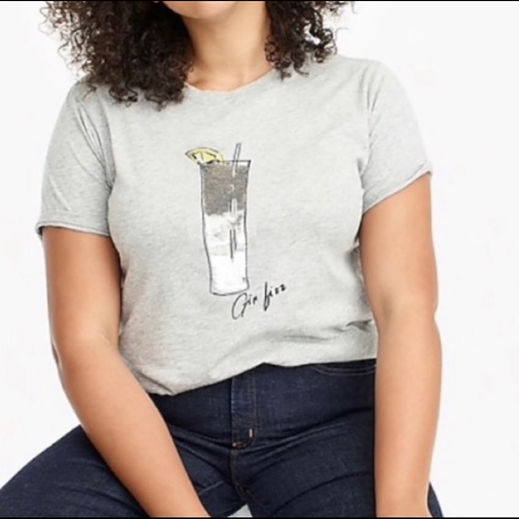 J Crew Squence Gin Fizz Casual Graphic Tshirt NWOT - Picture 15 of 16